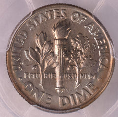 1993-P Roosevelt Dime - PCGS MS65 - Rainbow Toned