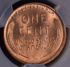 1909 VDB Lincoln Wheat Penny Cent - CAC MS66 RD