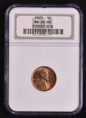 1923 Lincoln Wheat Penny Cent - NGC MS65 RD