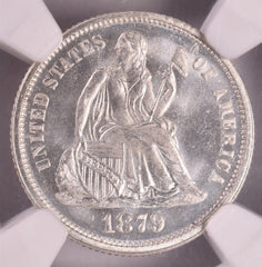 1879 Seated Liberty Silver Dime - NGC MS66+ PL CAC