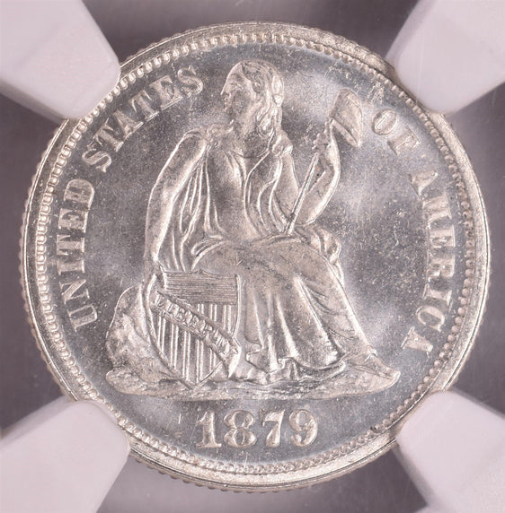 1879 Seated Liberty Silver Dime - NGC MS66+ PL CAC