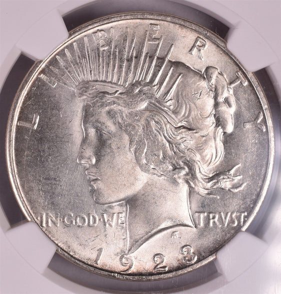 1923-D Peace Silver Dollar - NGC MS65