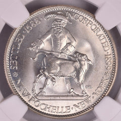 1938 New Rochelle Commemorative Silver Half Dollar - NGC MS67