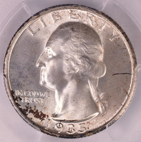 1935-S Washington Silver Quarter - PCGS MS67 CAC