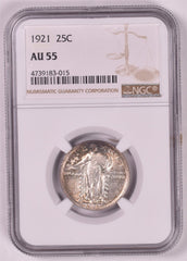 1921 Standing Liberty Silver Quarter - NGC AU55