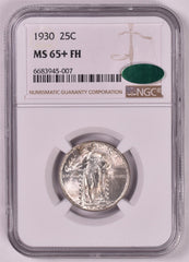 1930 Standing Liberty Silver Quarter - NGC MS65+ FH CAC