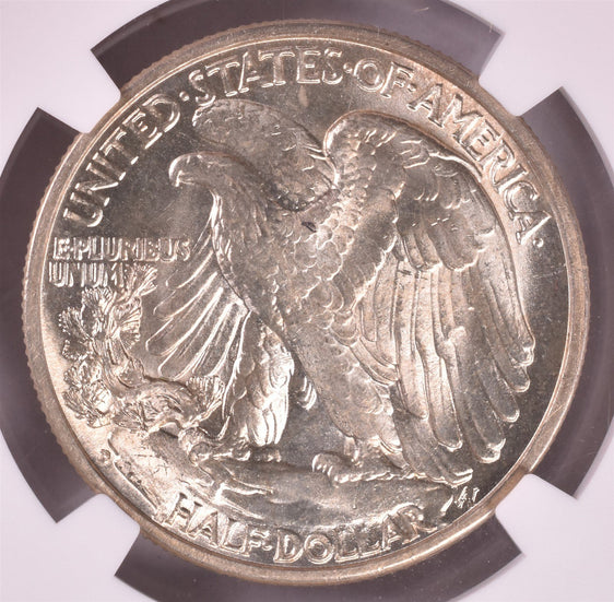 1939-D Walking Liberty Silver Half Dollar - NGC MS64