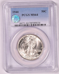 1944 Walking Liberty Silver Half Dollar - PCGS MS64 - Sight White