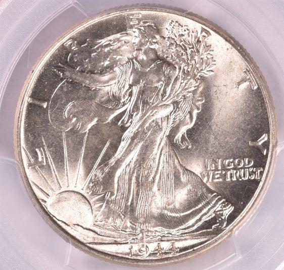 1944 Walking Liberty Silver Half Dollar - PCGS MS64 - Sight White