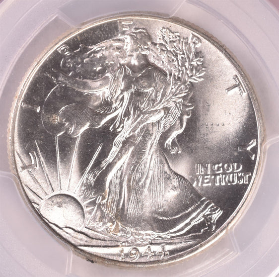 1944 Walking Liberty Silver Half Dollar - PCGS MS64 - Sight White