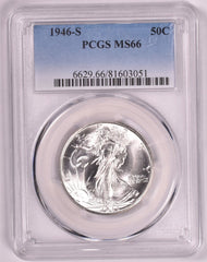 1946-S Walking Liberty Silver Half Dollar - PCGS MS66