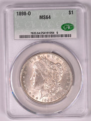 1898-O Morgan Silver Dollar - CAC MS64