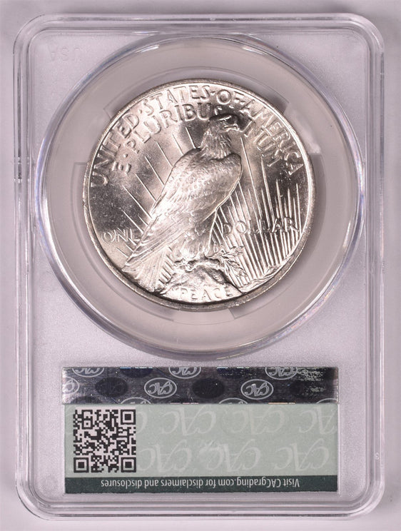 1923 Peace Silver Dollar - CAC MS64