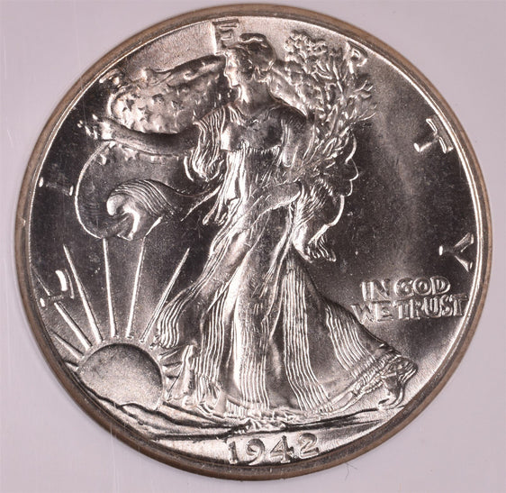 1942-S Walking Liberty Silver Half Dollar - NGC MS65