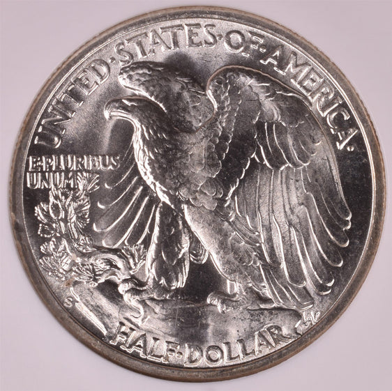 1942-S Walking Liberty Silver Half Dollar - NGC MS65