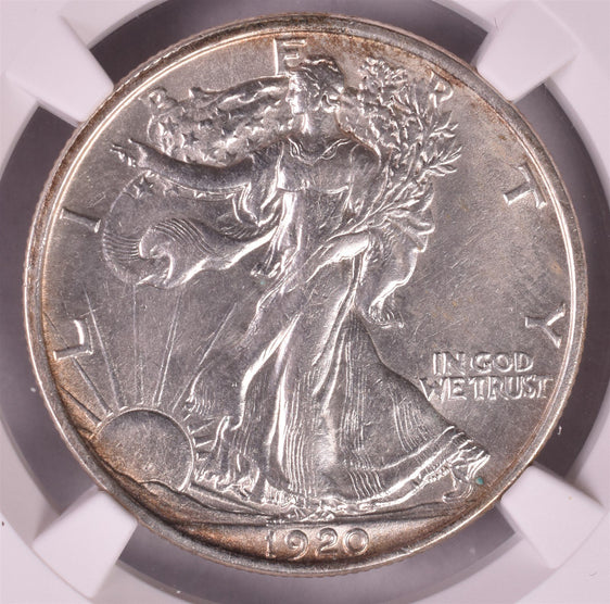 1920 Walking Liberty Silver Half Dollar - NGC AU55