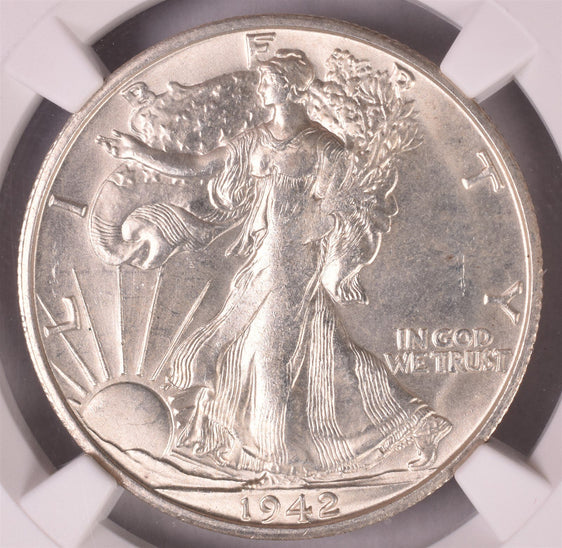 1942-S Walking Liberty Silver Half Dollar - NGC MS63