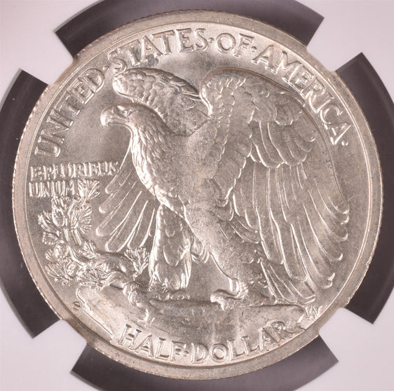 1942-S Walking Liberty Silver Half Dollar - NGC MS63