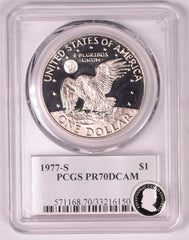 1977-S Eisenhower Dollar - PCGS PR70 DCAM - David Hall