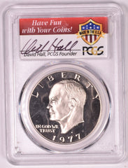 1977-S Eisenhower Dollar - PCGS PR70 DCAM - David Hall