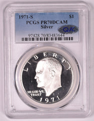 1971-S Eisenhower Silver Dollar - PCGS PR70 DCAM