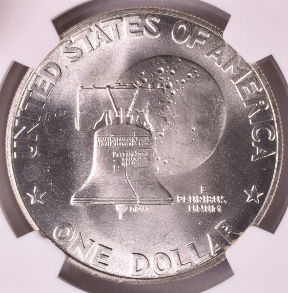 1976-S Eisenhower Silver Dollar - NGC MS66 - Sight White