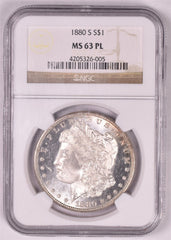 1880-S Morgan Silver Dollar - NGC MS63 PL