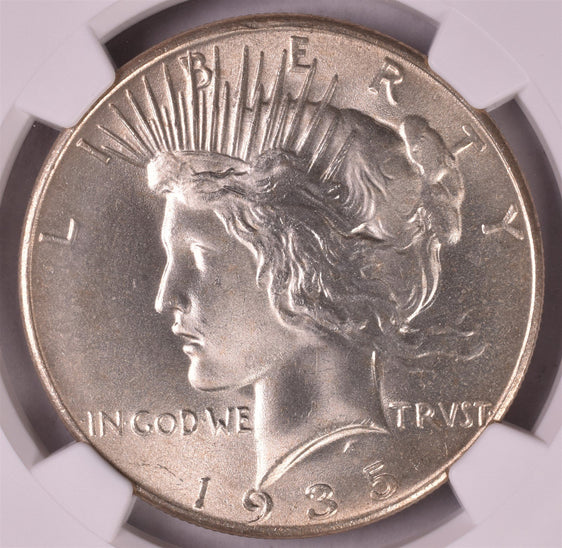 1935 Peace Silver Dollar - NGC MS66