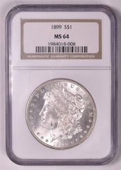 1899 Morgan Silver Dollar - NGC MS64