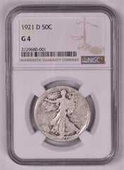 1921-D Walking Liberty Silver Half Dollar - NGC G4