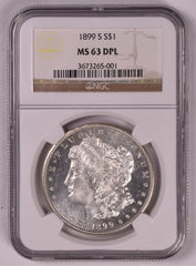 1899-S Morgan Silver Dollar - NGC MS63 DPL