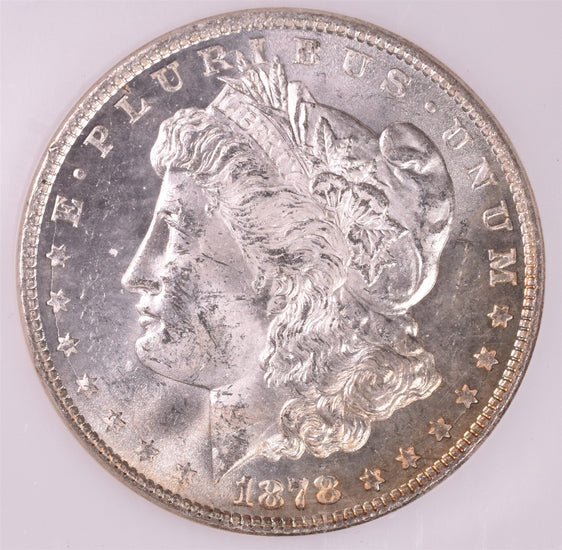 1878 8tf Morgan Silver Dollar - NGC MS63 - Binion Collection