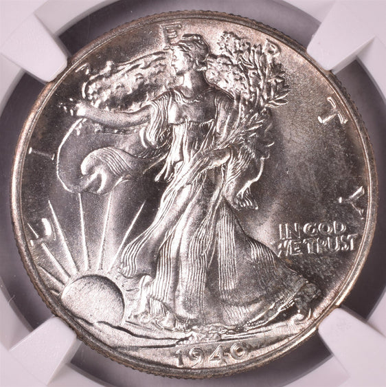 1940 Walking Liberty Silver Half Dollar - NGC MS64