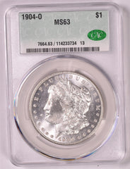 1904-O Morgan Silver Dollar - CAC MS63