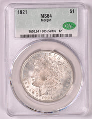 1921 Morgan Silver Dollar - CAC MS64