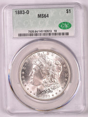 1883-O Morgan Silver Dollar - CAC MS64