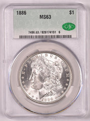 1886 Morgan Silver Dollar - CAC MS63