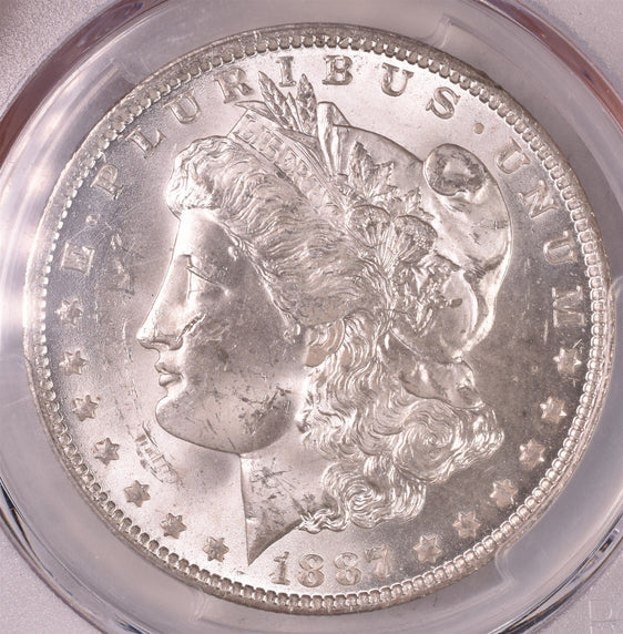 1887/6-O Morgan Silver Dollar - PCGS MS63