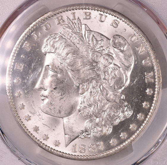 1887/6-O Morgan Silver Dollar - PCGS MS63