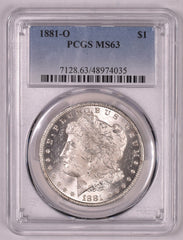 1881-O Morgan Silver Dollar - PCGS MS63