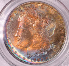 1885-O Morgan Silver Dollar - PCGS MS65 CAC - AMAZING COLOR!!
