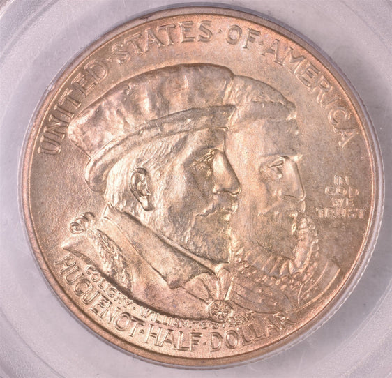 1924 Huguenot Commemorative Silver Half Dollar - PCGS MS65