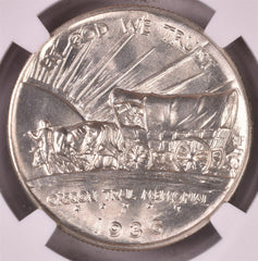 1936 Oregon Trail Commemorative Silver Half Dollar - NGC MS65