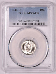 1940-D Mercury Silver Dime - PCGS MS66 FB