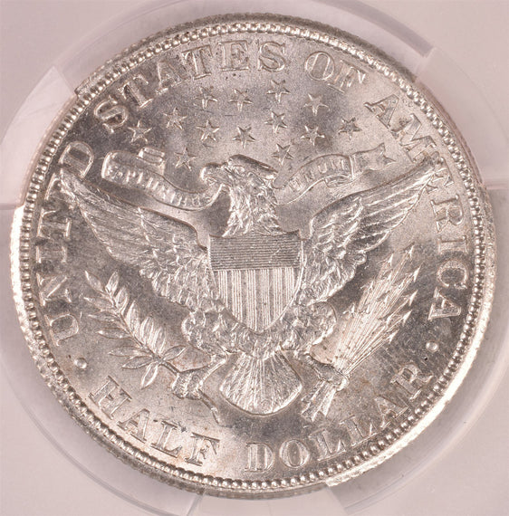 1911 Barber Silver Half Dollar - CAC MS62