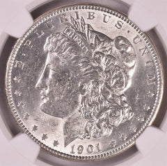 1901 Morgan Silver Dollar - NGC AU55