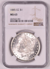 1885-CC Morgan Silver Dollar - NGC MS63