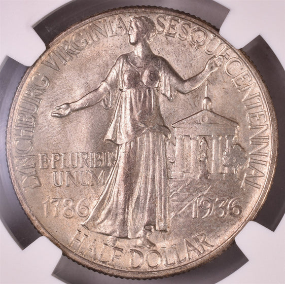 1936 Lynchburg Commemorative Silver Half Dollar - NGC MS66