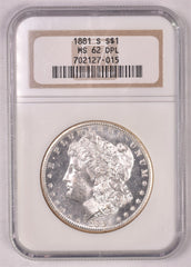 1881-S Morgan Silver Dollar - NGC MS62 DPL