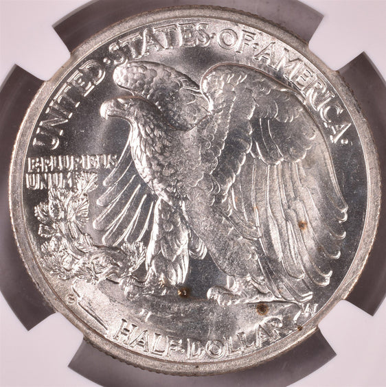 1942-S Walking Liberty Silver Half Dollar - NGC MS63